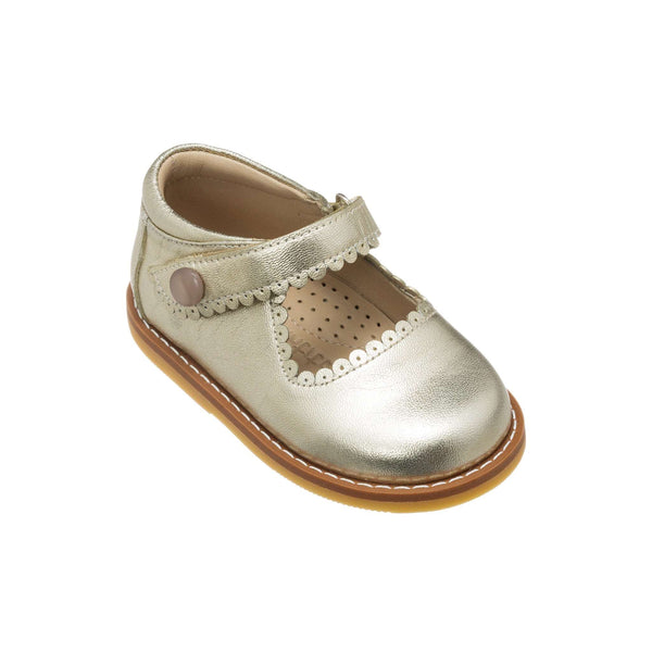 Elephantito Mary Jane Toddler Metallic Gold Shoes