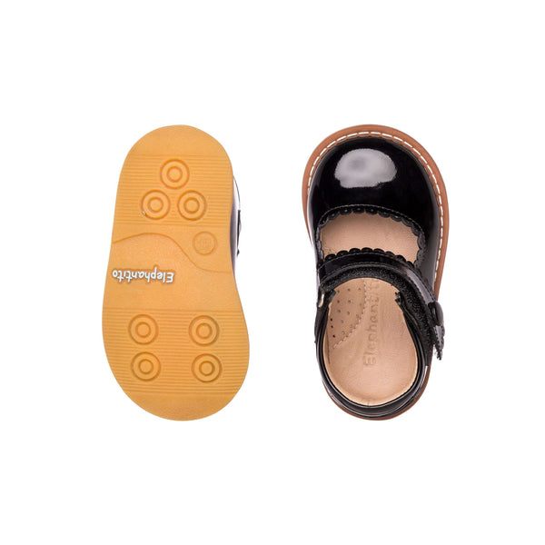 Elephantito Mary Jane Toddler Patent Black Shoes