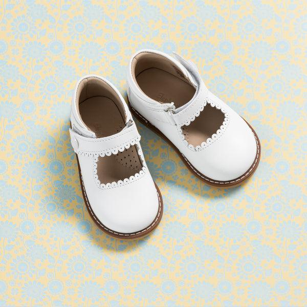 Elephantito Mary Jane White Shoes