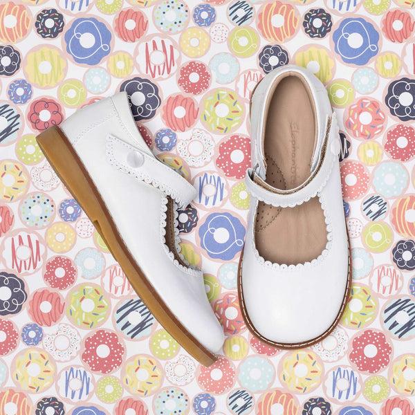 Elephantito Mary Jane White Shoes