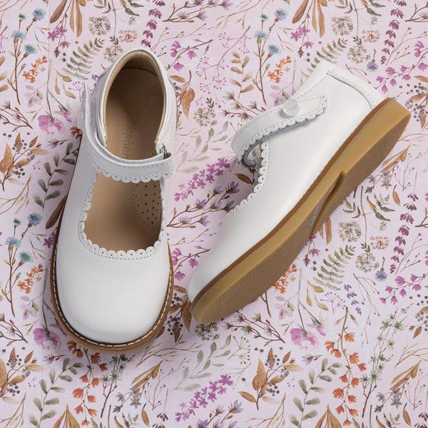 elephantito Mary Jane White Shoes