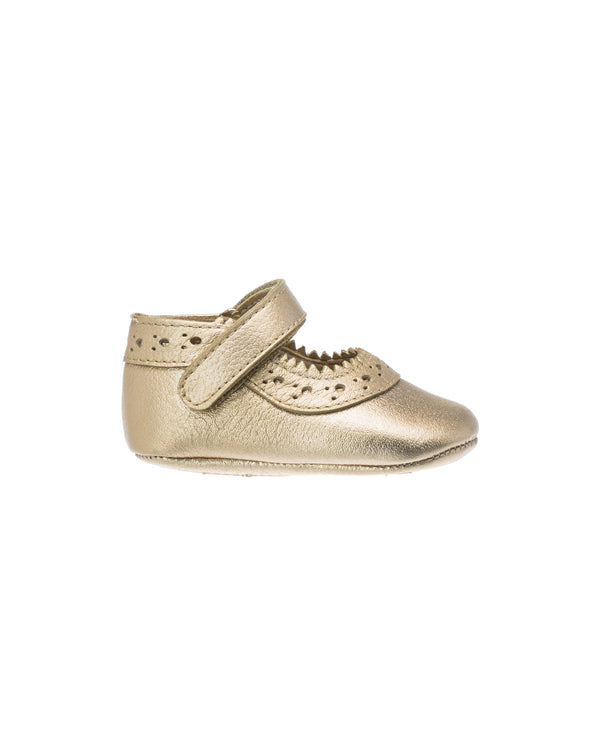 Elephantito Mellie Baby Mary Jane Gold Shoes