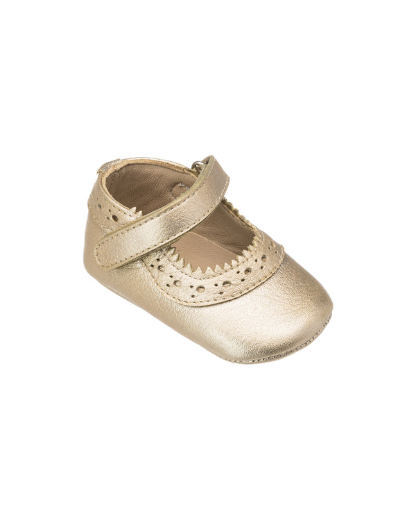 Elephantito Mellie Baby Mary Jane Gold Shoes