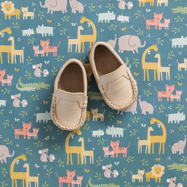 Elephantito Moccasin For Baby Cream Shoes