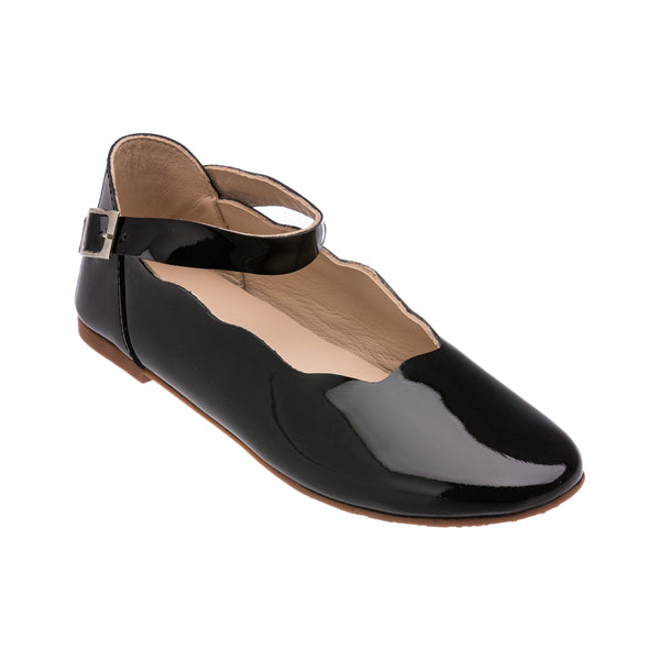 Elephantito Ondina Flats Patent Black Shoes