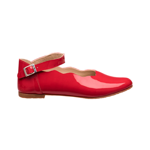 Elephantito Ondina Flats Patent Red Shoes