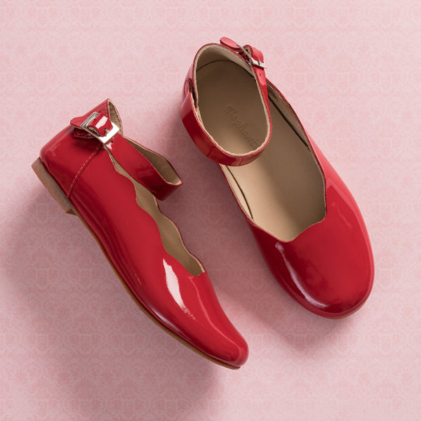 elephantito Ondina Flats Patent Red Shoes