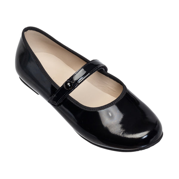 elephantito Princess Flat Patent Black Shoes
