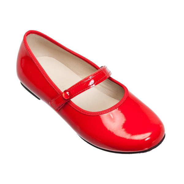 Elephantito Princess Flat Patent Red Shoes