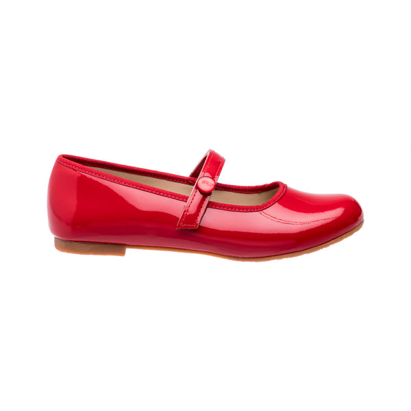 Elephantito Princess Flat Patent Red Shoes
