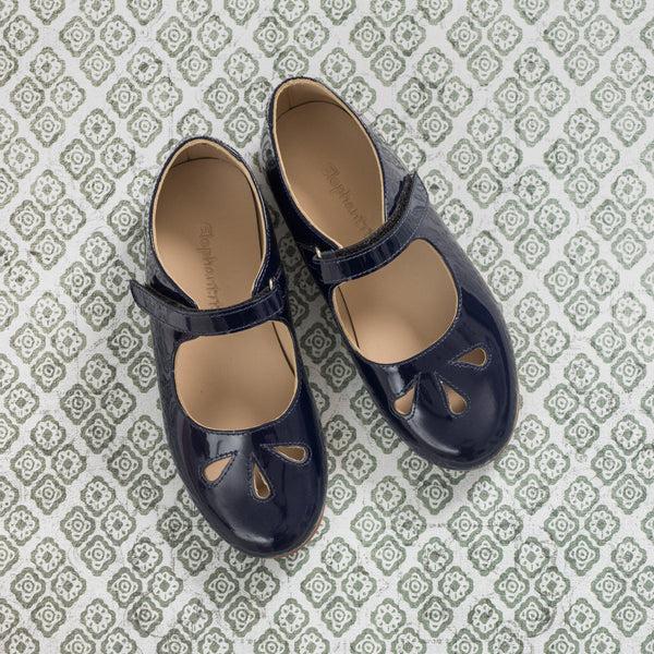 elephantito Rosie Mary Jane Patent Blue Shoes