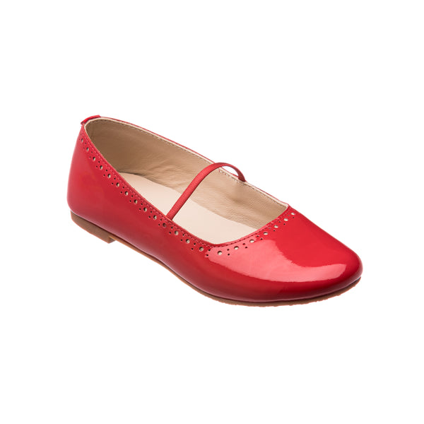 Elephantito Sasha Ballerina Flat Red Shoes