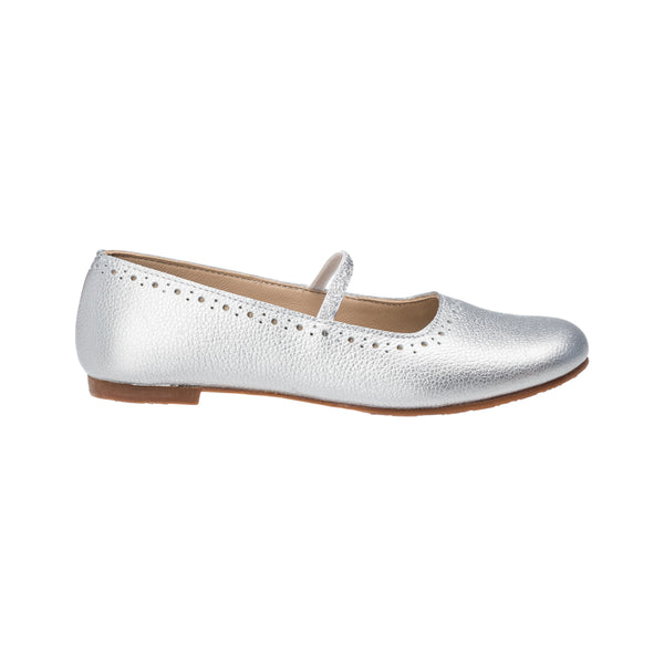 Elephantito Sasha Ballerina Flat Silver Shoes