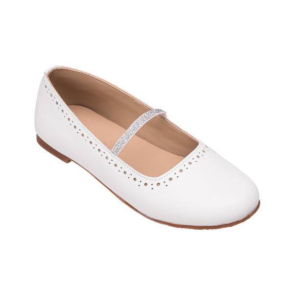 Elephantito Sasha Ballerina Flat White Shoes