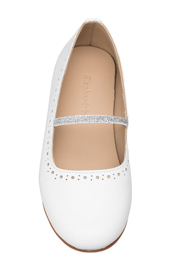 Elephantito Sasha Ballerina Flat White Shoes