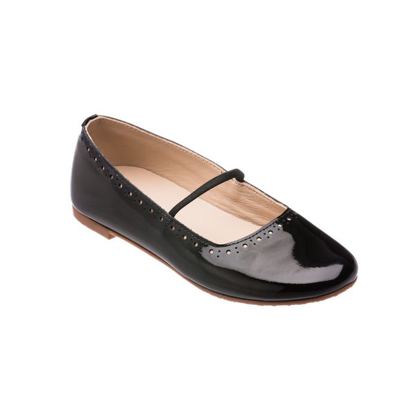 elephantito Sasha Ballerina Patent Black Shoes