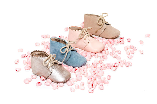 Elephantito Scalloped Bootie Suede Sand Shoes