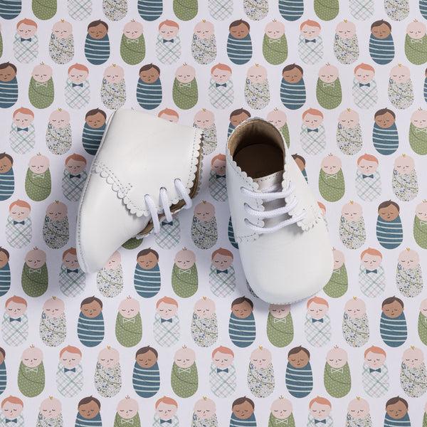 Elephantito Scalloped Bootie White Shoes