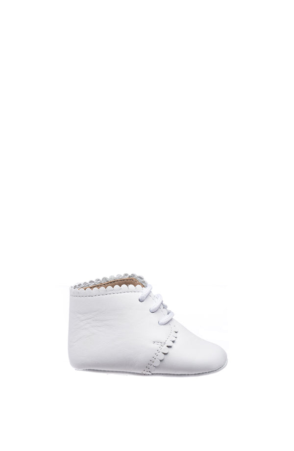 Elephantito Scalloped Bootie White Shoes