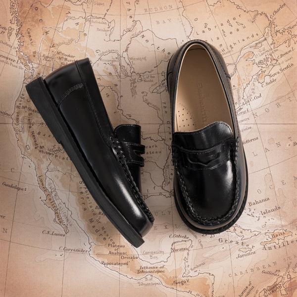 Elephantito Scholar Mocassin Black Shoes
