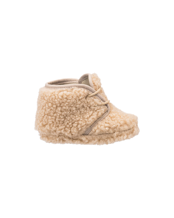 Elephantito Shearling Baby Bootie Beige Shoes