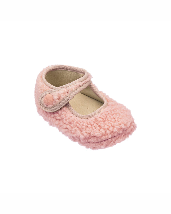 Elephantito Shearling Baby Mary Jane Pink Shoes