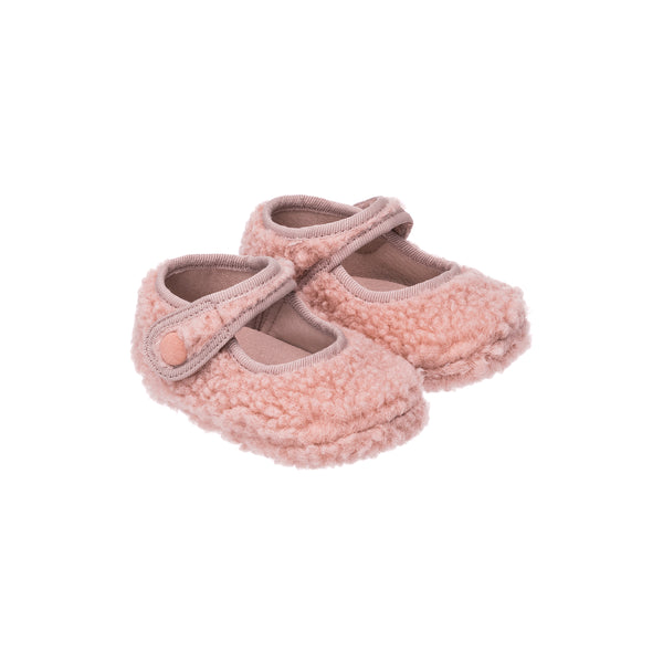 elephantito Shearling Baby Mary Jane Pink Shoes