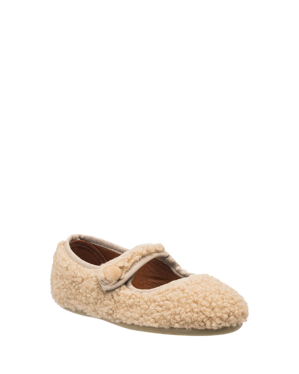 Elephantito Shearling Mary Jane Beige Shoes