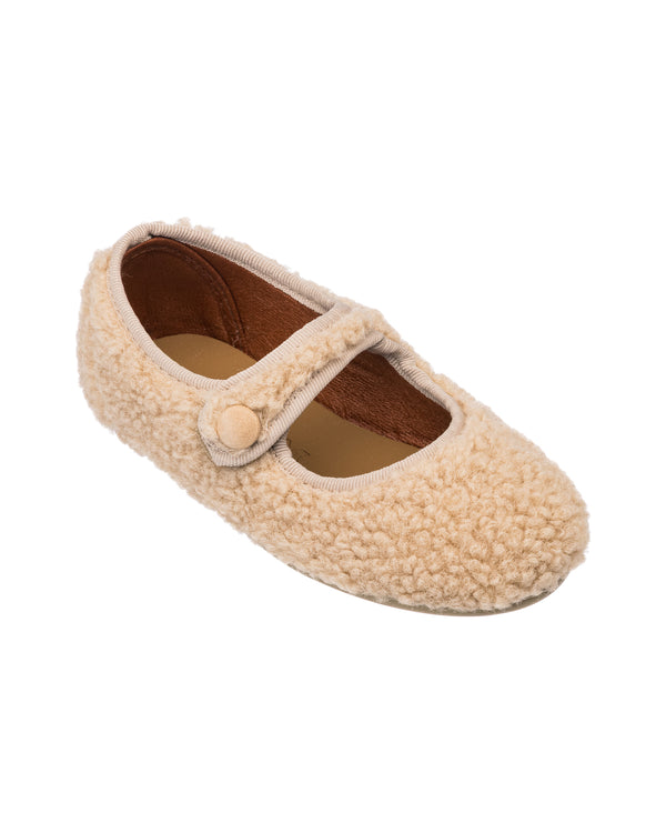 Elephantito Shearling Mary Jane Beige Shoes
