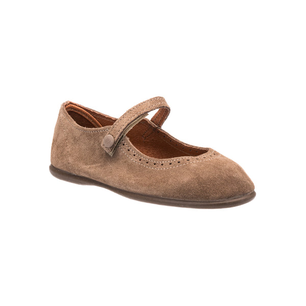 Elephantito Suede Mary Jane Beige Shoes
