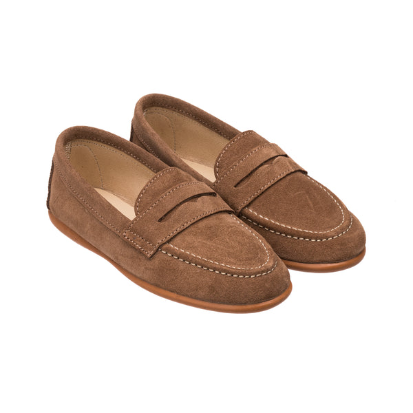 Elephantito Suede Penny Loafer Toffee Brown Shoes