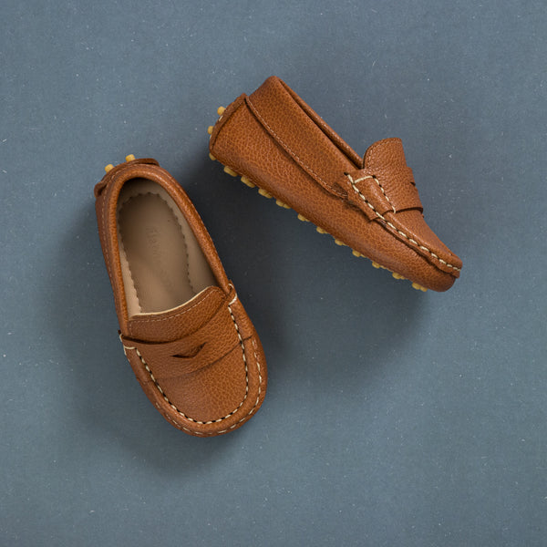 elephantito Lakke Driver Loafer for Toddlers Tan Shoes