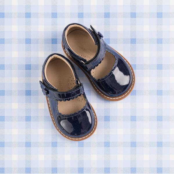 elephantito Mary Jane Toddler Patent Navy Blue Shoes