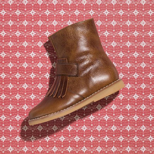 Elephantito New Bootie With Fringes Apache Brown Shoes