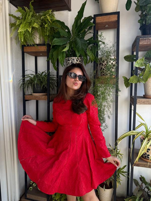 Eleven.one Simran Luthria In Red Martini Dresses