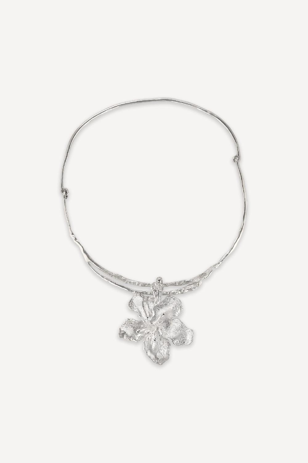 elhanati Collar with Flower Pendant 1 with Black Diamonds – ELHANATI