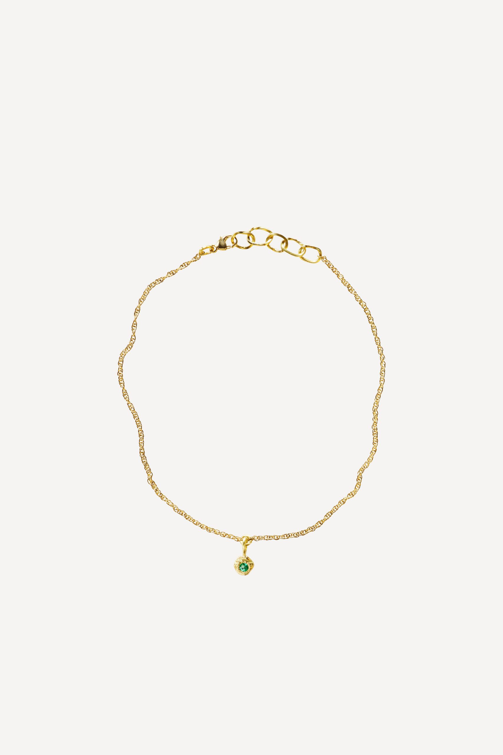 elhanati Solitaire Emerald Anklet – ELHANATI