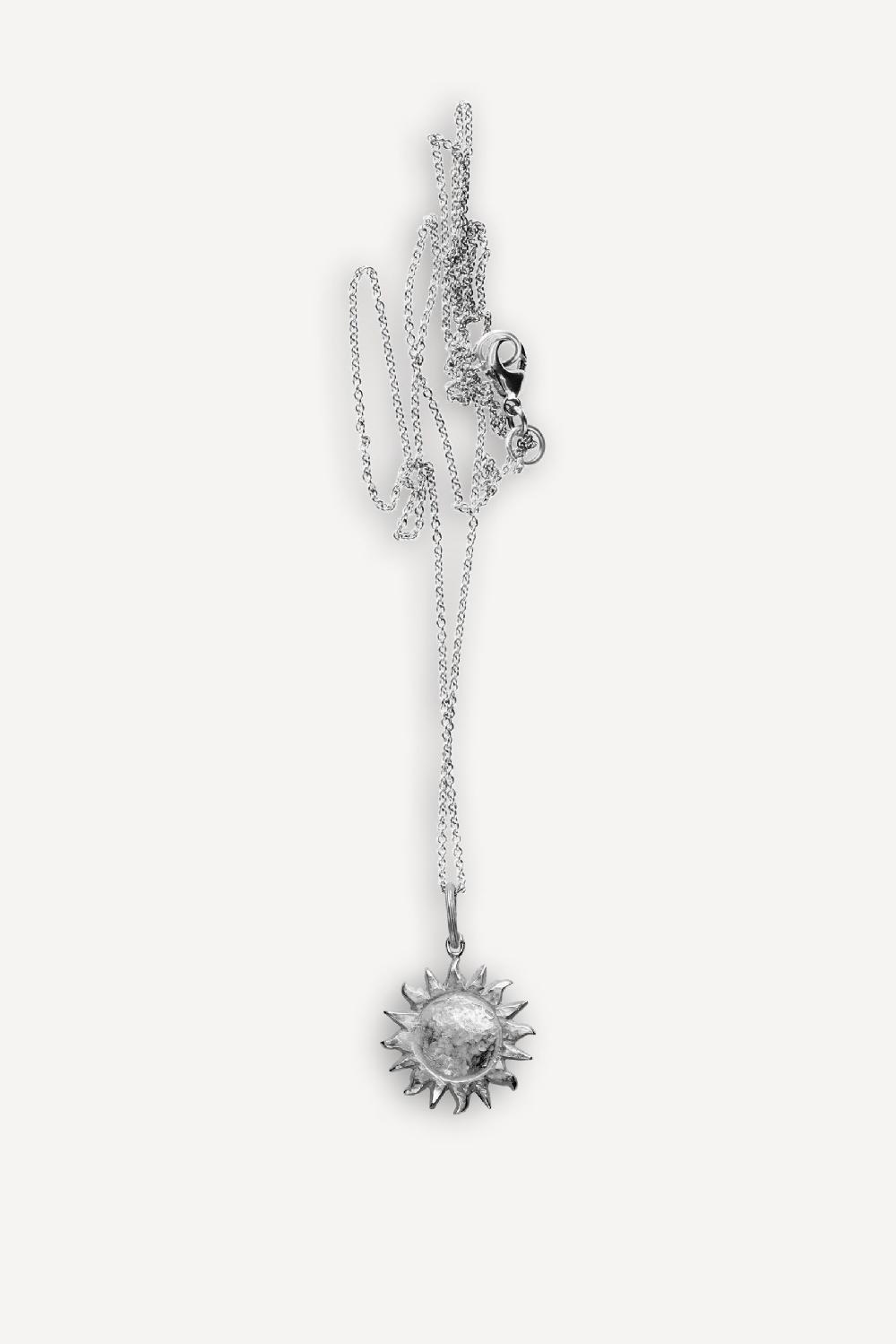elhanati Sun Necklace White Gold Big – ELHANATI