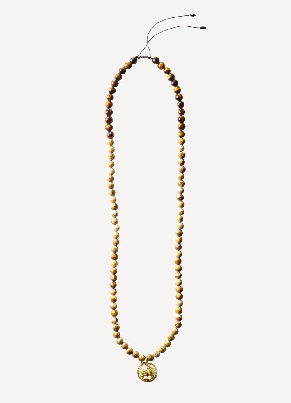 elhanati Lux Star Sign Lux Scorpio Light Brown Jaspis Necklace – ELHANATI