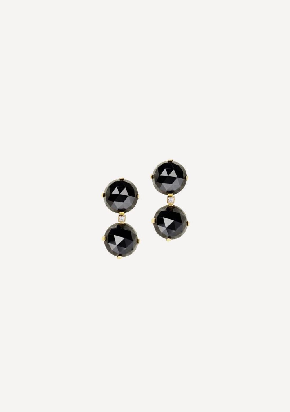 elhanati Monochrome Spinel Diamond Earrings Small [Pair] – ELHANATI