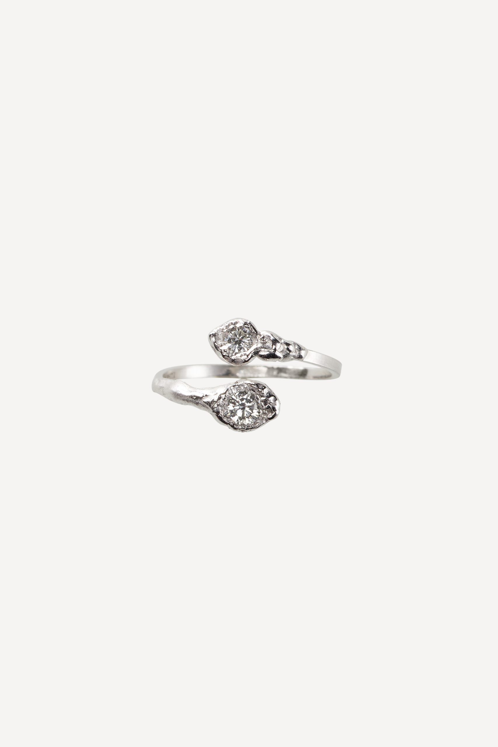 elhanati Solitaire White Gold Duo [0.30CT] Ring – ELHANATI