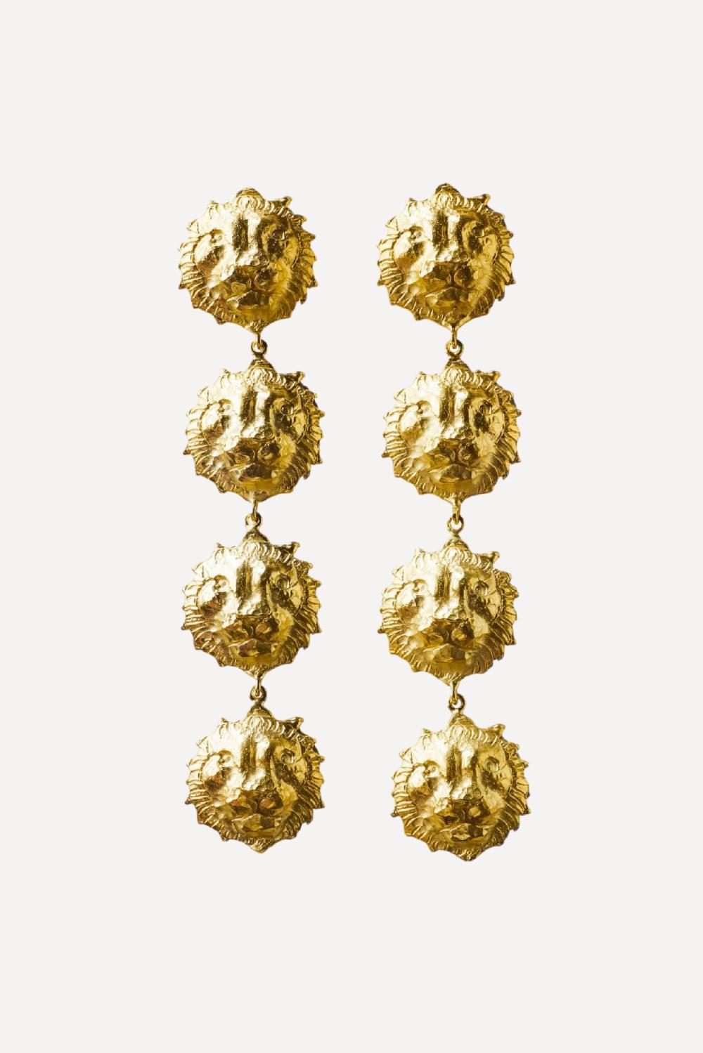 elhanati Star Sign Lioness Long Earrings [Pair] Gold-plated – ELHANATI