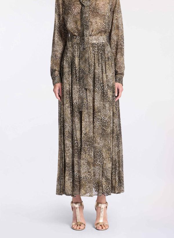 elie saab Animalier print midi skirt Micro Animalier