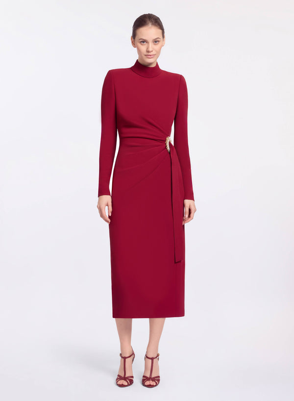 elie saab Crytal embellished midi dress Luscious Red