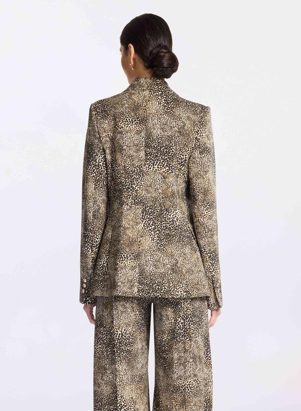 Elie Saab Animalier Print Blazer Micro Animalier