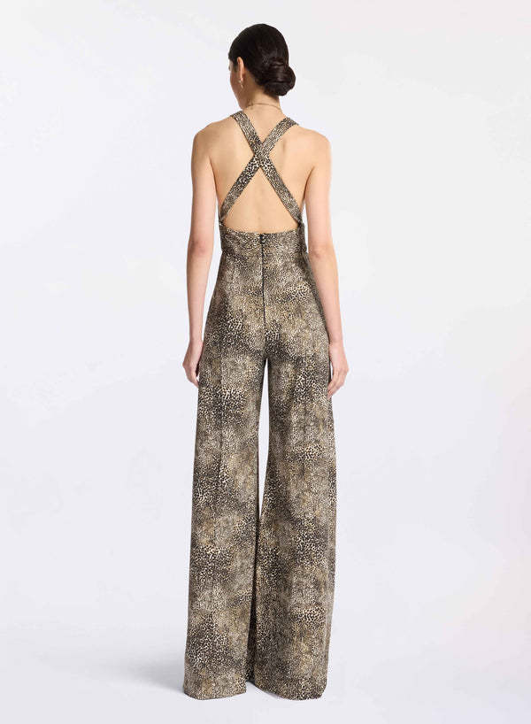 Elie Saab Animalier Print Jumpsuit Micro Animalier