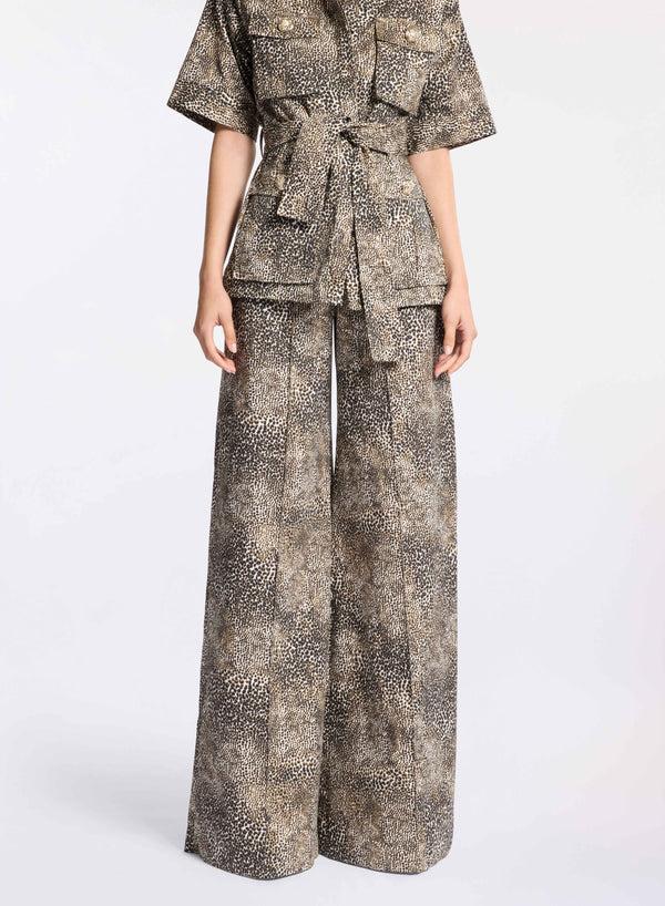elie saab Animalier print pants Micro Animalier