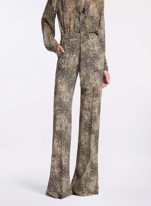 elie saab Animalier print pants Micro Animalier