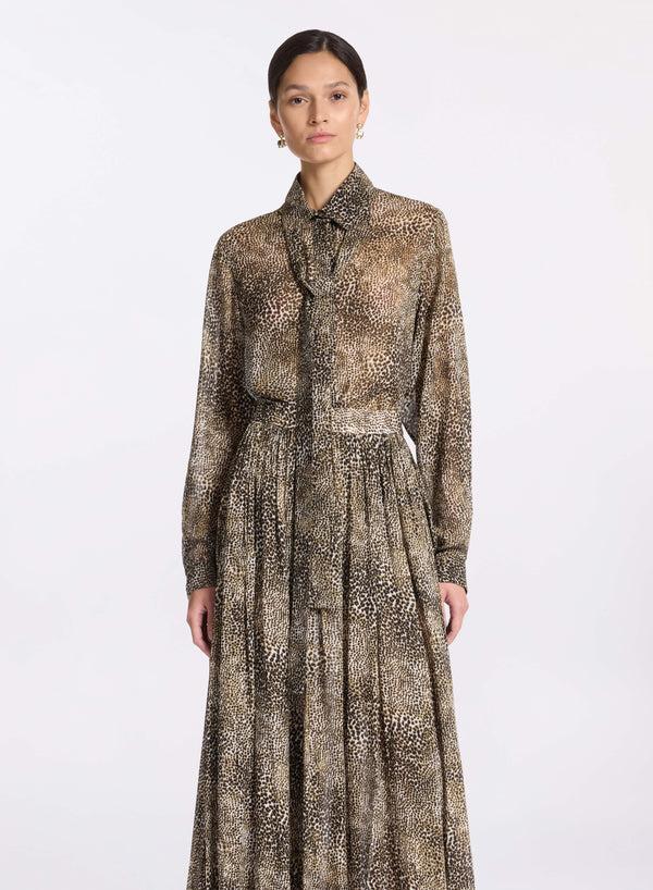 Elie Saab Animalier Print Shirt Micro Animalier