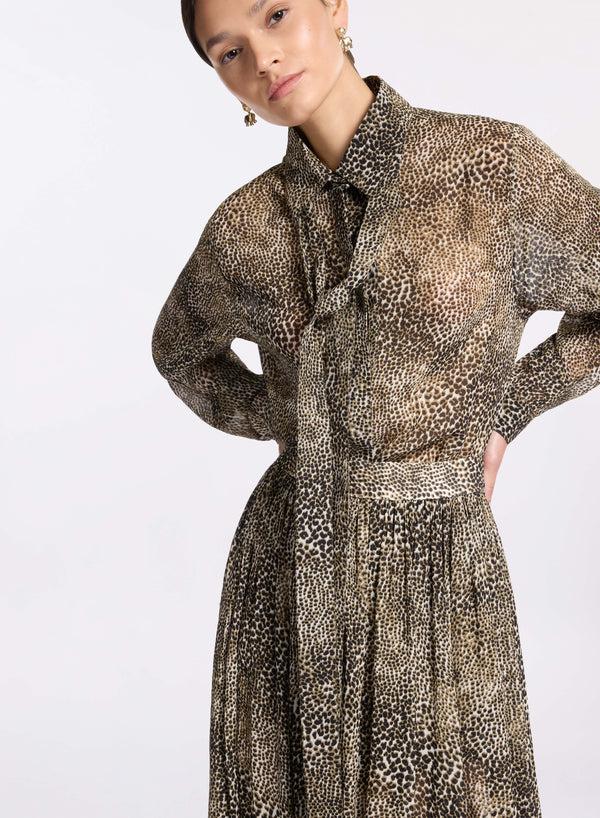 Elie Saab Animalier Print Shirt Micro Animalier